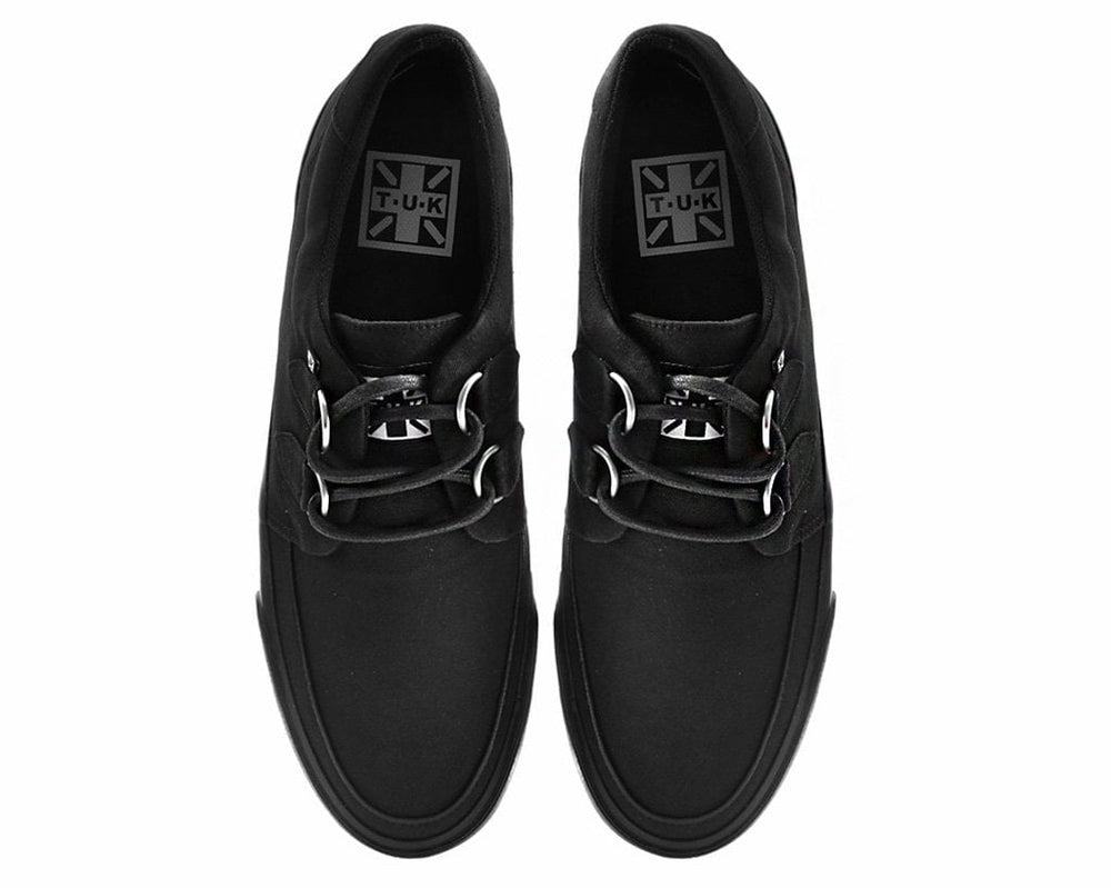 T.U.K. Shoes A9486 Black Basic Twill D-Ring Sneaker