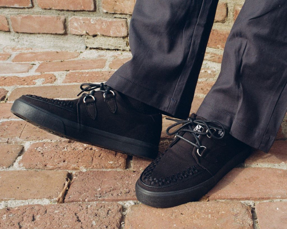 T.U.K. Shoes A3226 Black Basic Twill Interlace Sneaker