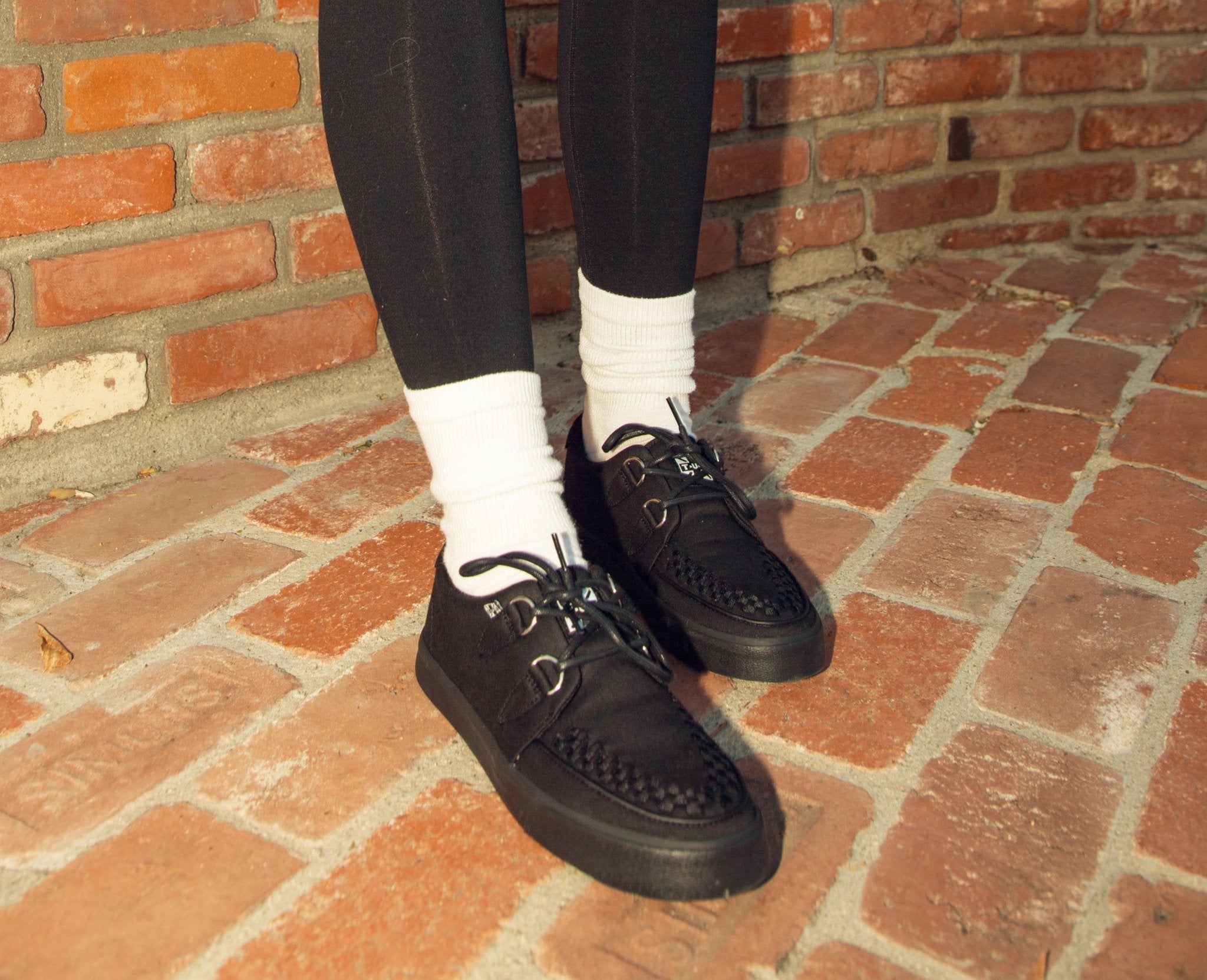 T.U.K. Shoes A3226 Black Basic Twill Interlace Sneaker