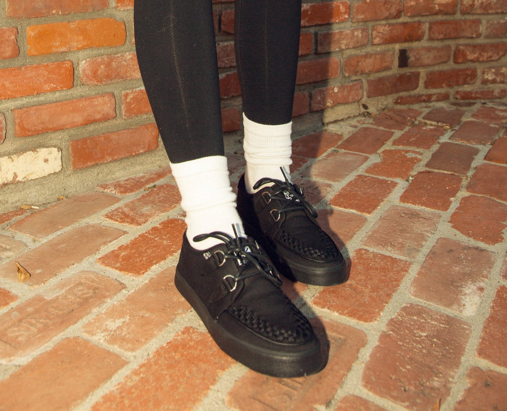 T.U.K. Shoes A3226 Black Basic Twill Interlace Sneaker