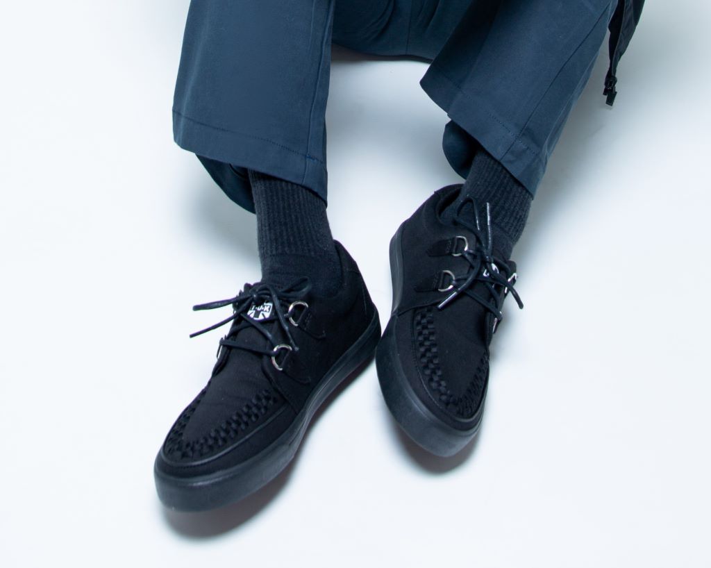T.U.K. Shoes A3226 Black Basic Twill Interlace Sneaker