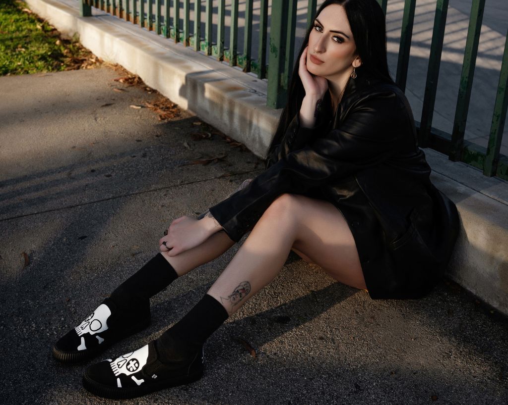 T.U.K. Shoes A3352 Black Skull Canvas Slip-On Sneaker