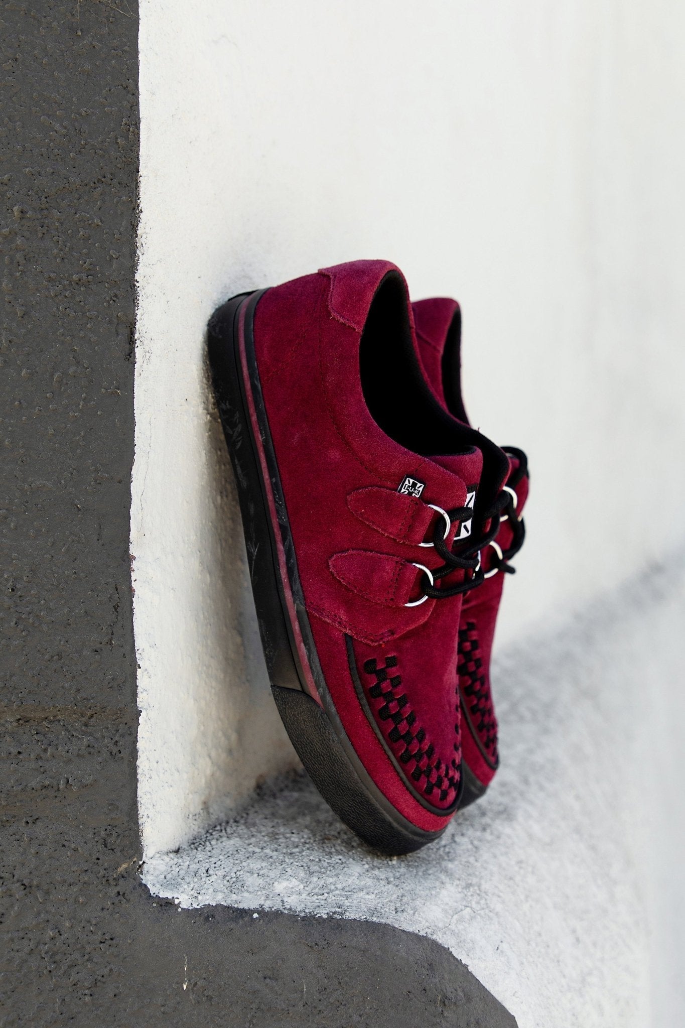 T.U.K. Shoes A3432 Burgundy Suede Creeper Sneaker