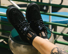 T.U.K. Shoes A3153 Black Suede 5-Eye Sneaker