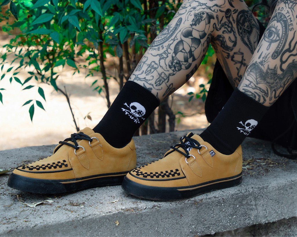T.U.K. Shoes A3329 Mustard Suede Creeper Sneaker