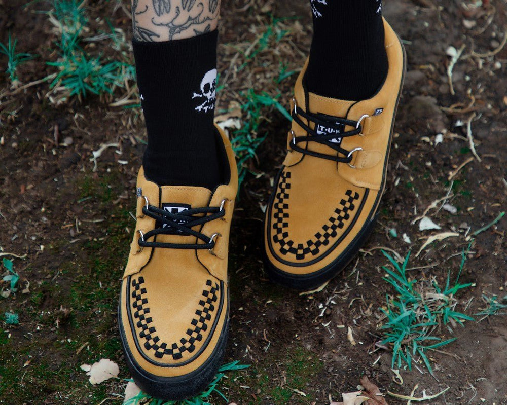 T.U.K. Shoes A3329 Mustard Suede Creeper Sneaker