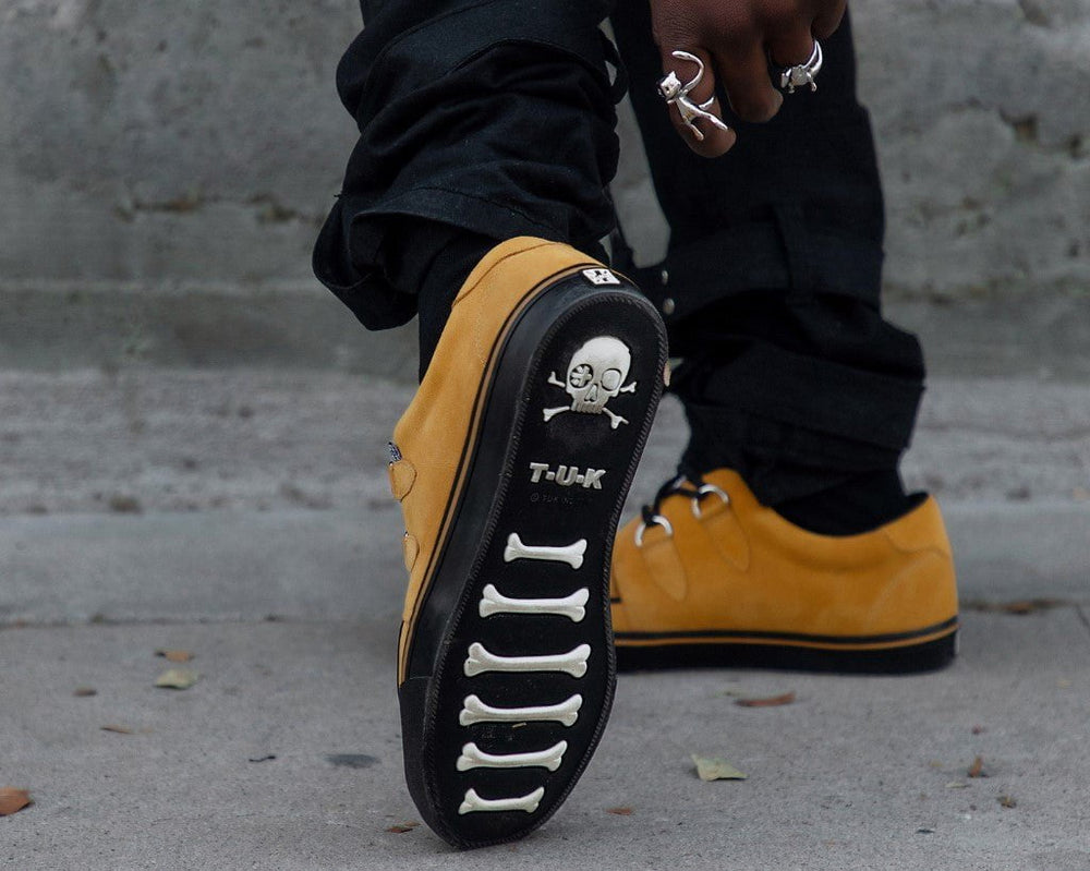 T.U.K. Shoes A3329 Mustard Suede Creeper Sneaker
