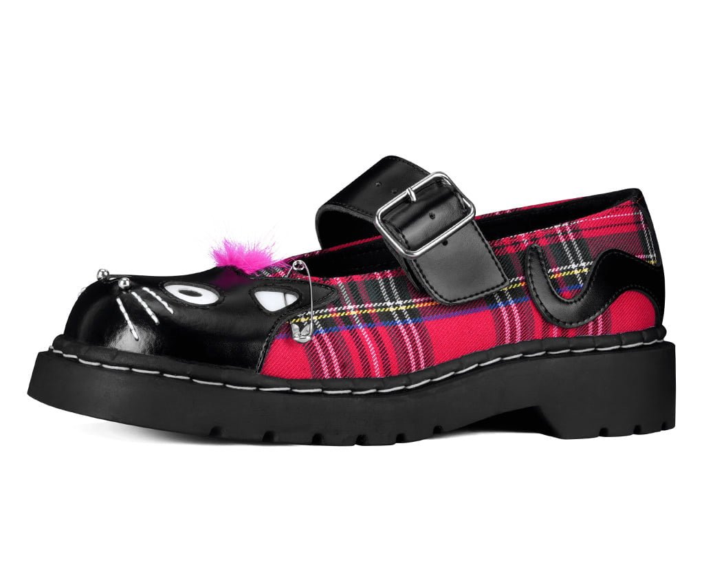 T.U.K. Shoes Tartan Punk Rock Kitty Mary Jane