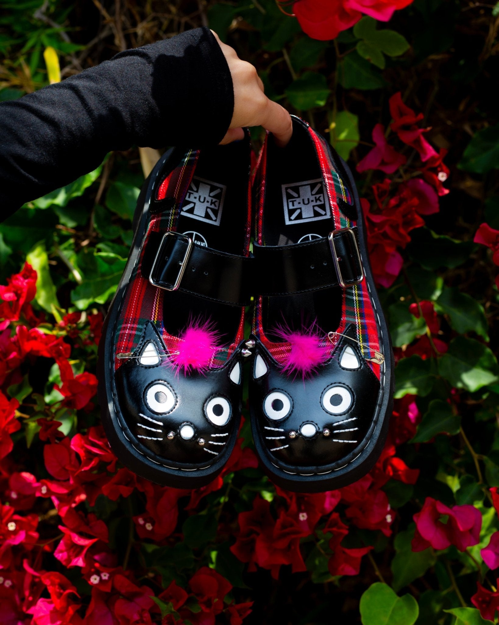 T.U.K. Shoes Tartan Punk Rock Kitty Mary Jane