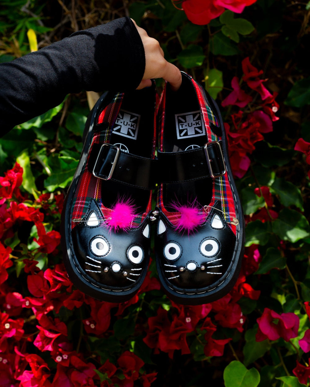 T.U.K. Shoes Tartan Punk Rock Kitty Mary Jane