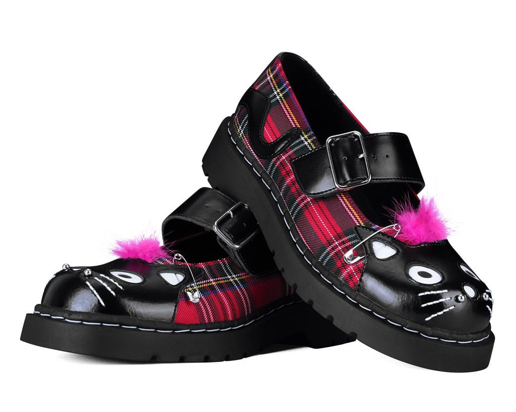 T.U.K. Shoes Tartan Punk Rock Kitty Mary Jane