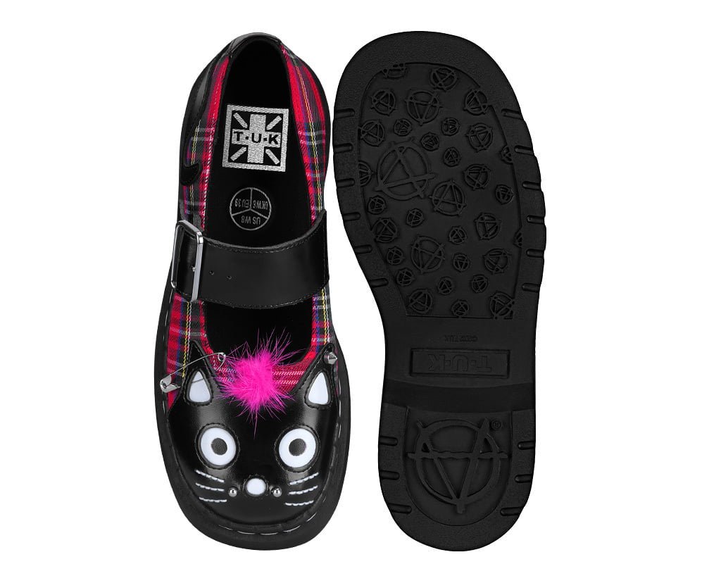 T.U.K. Shoes Tartan Punk Rock Kitty Mary Jane