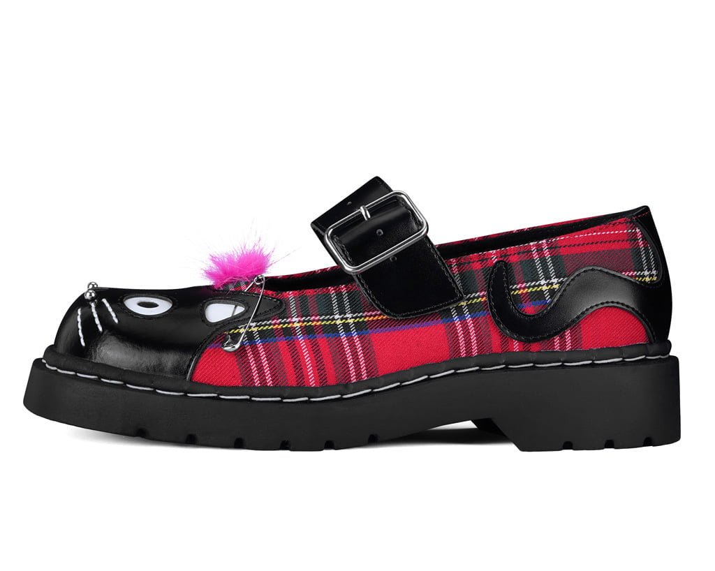 T.U.K. Shoes Tartan Punk Rock Kitty Mary Jane