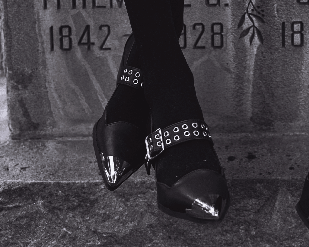 T.U.K. Shoes A3289L Black TUKskin Cuban Heel Mary Jane