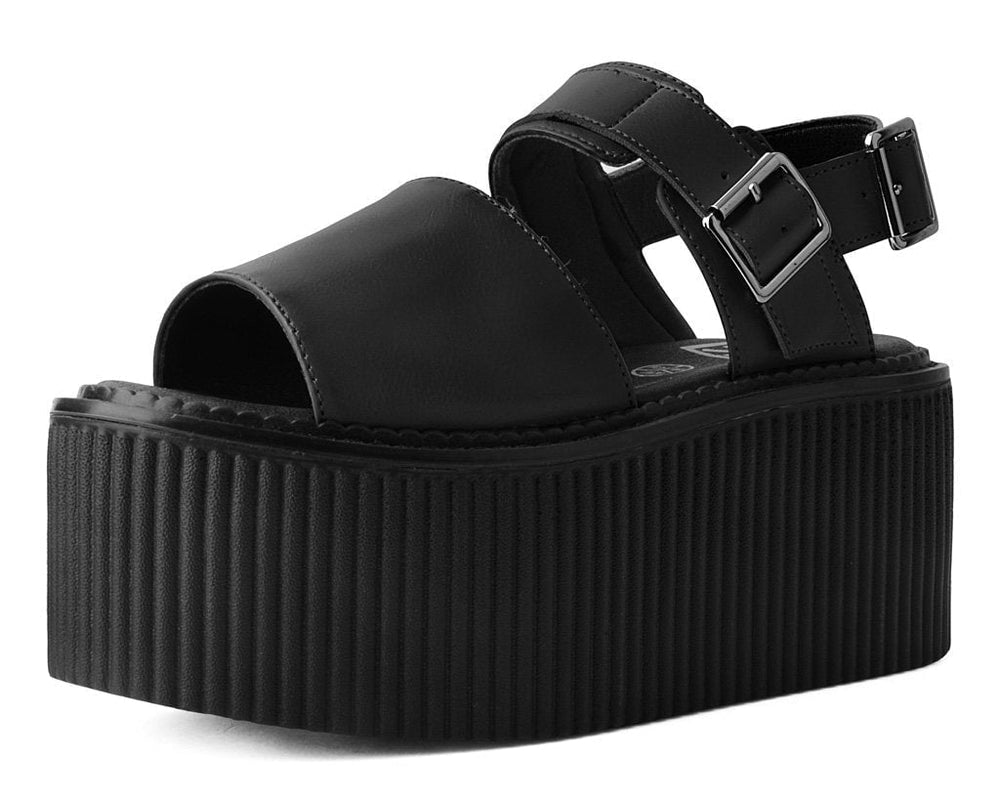 T.U.K. Shoes S9966L Black Brush-Off Strato Sandal