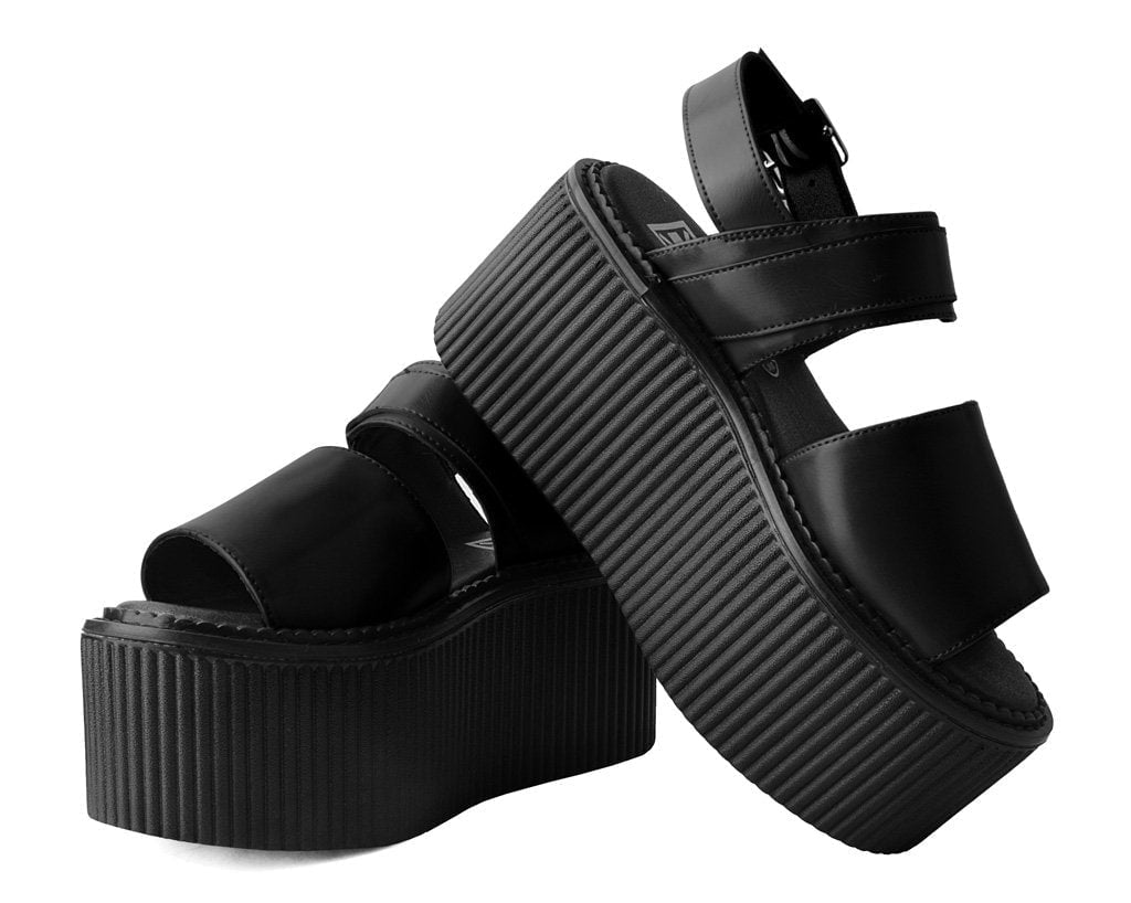 T.U.K. Shoes S9966L Black Brush-Off Strato Sandal