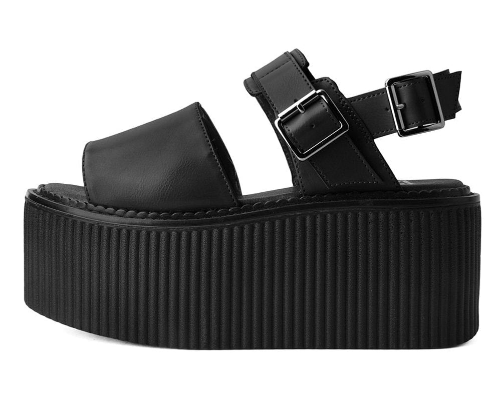 T.U.K. Shoes S9966L Black Brush-Off Strato Sandal