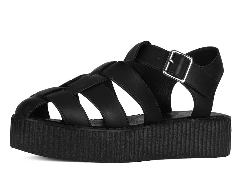 T.U.K. Shoes V3381 Black TUKskin Fisherman Mondo Sandal