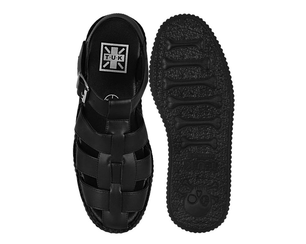 T.U.K. Shoes V3381 Black TUKskin Fisherman Mondo Sandal