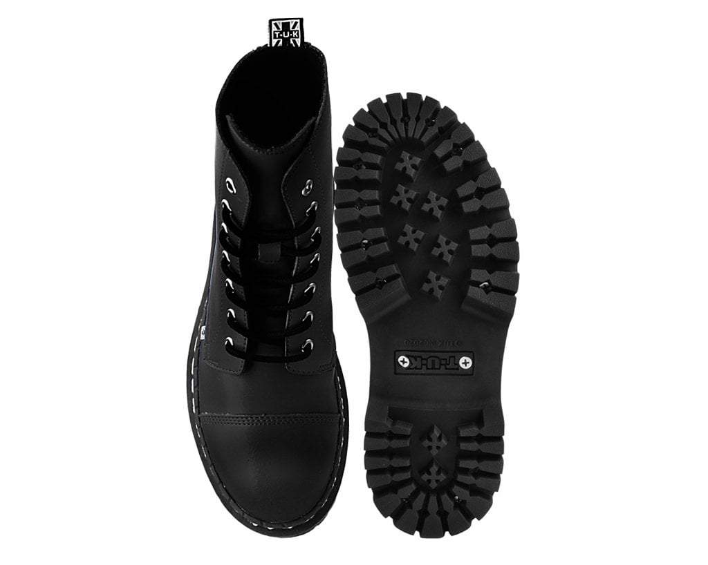 T.U.K. Shoes A9890 Black 7-Eye Double Decker Boot