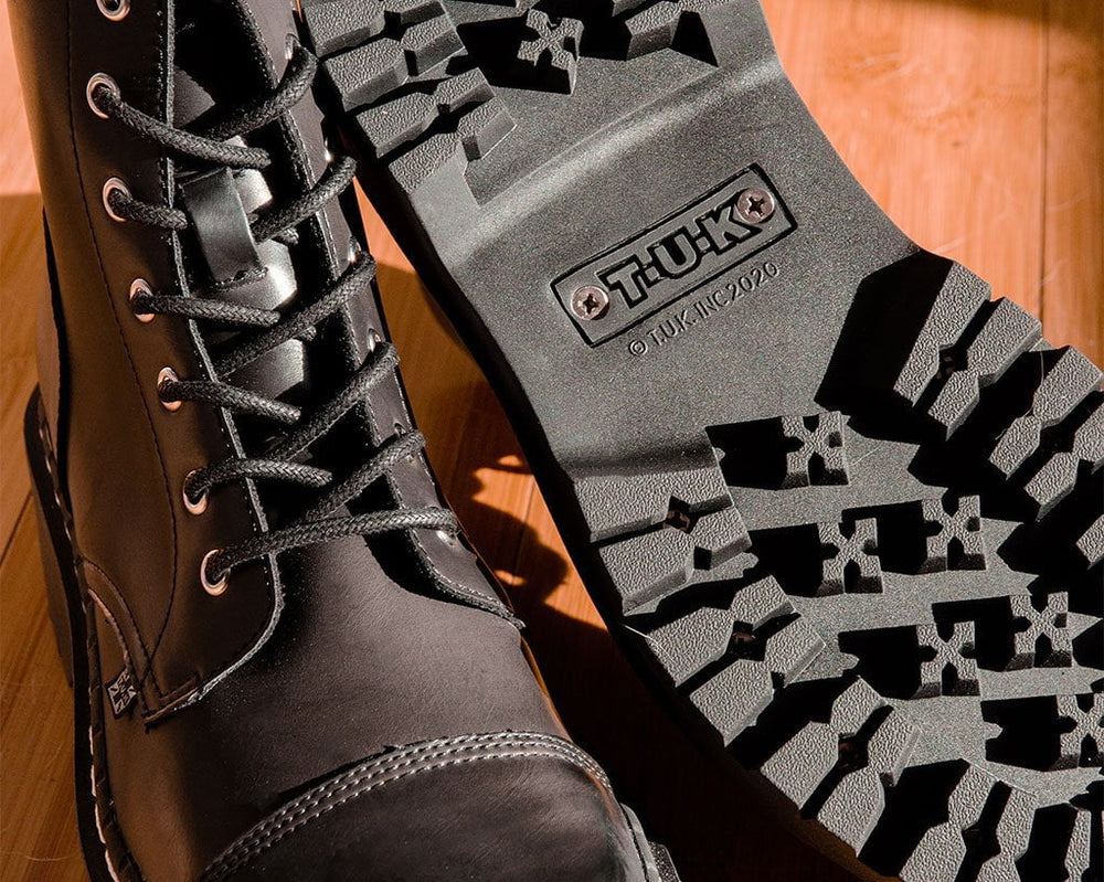 T.U.K. Shoes A9890 Black 7-Eye Double Decker Boot