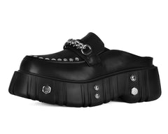 T.U.K. Shoes A3380 Black TUKskin Chain Airship Mule