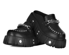 T.U.K. Shoes A3380 Black TUKskin Chain Airship Mule