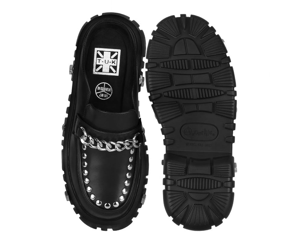 T.U.K. Shoes A3380 Black TUKskin Chain Airship Mule