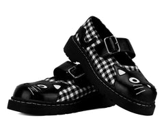 T.U.K. Shoes T2363 Black & White Gingham Kitty Mary Jane