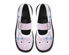 T.U.K. Shoes T2367 Pink & White Flower TUKskin Kitty Mary Jane