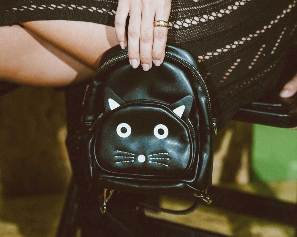 T.U.K. Shoes BG10 TUKskin Black Kitty MIni Backpack BG10