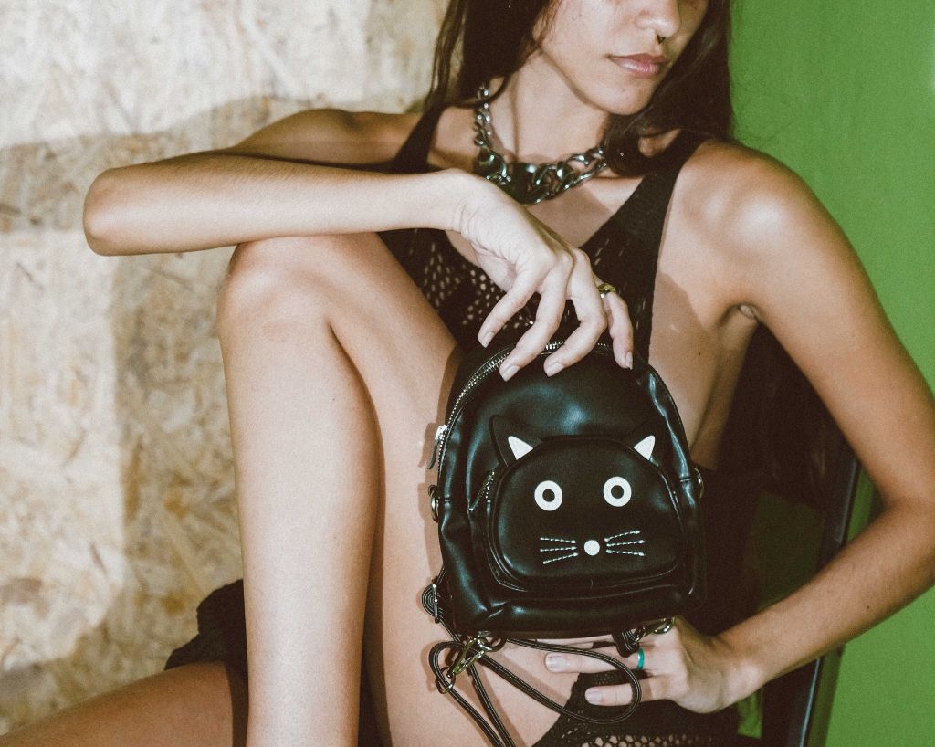 T.U.K. Shoes BG10 TUKskin Black Kitty MIni Backpack BG10