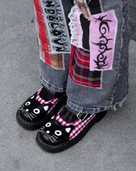 T.U.K. Shoes T2364 Black & Red Gingham Kitty Mary Jane