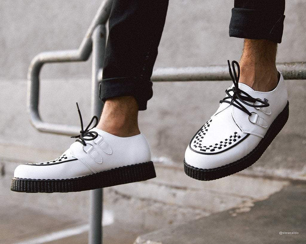 T.U.K. Shoes F9673 White TUKskin™ Viva Low Creeper