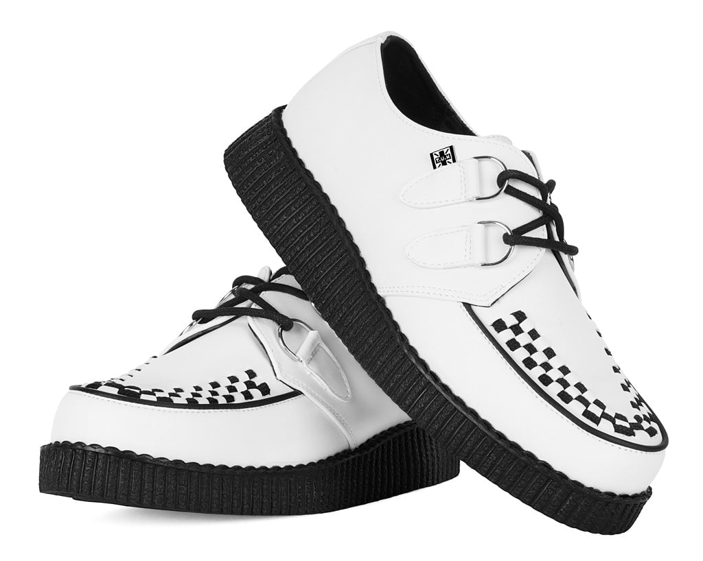 T.U.K. Shoes F9673 White TUKskin™ Viva Low Creeper