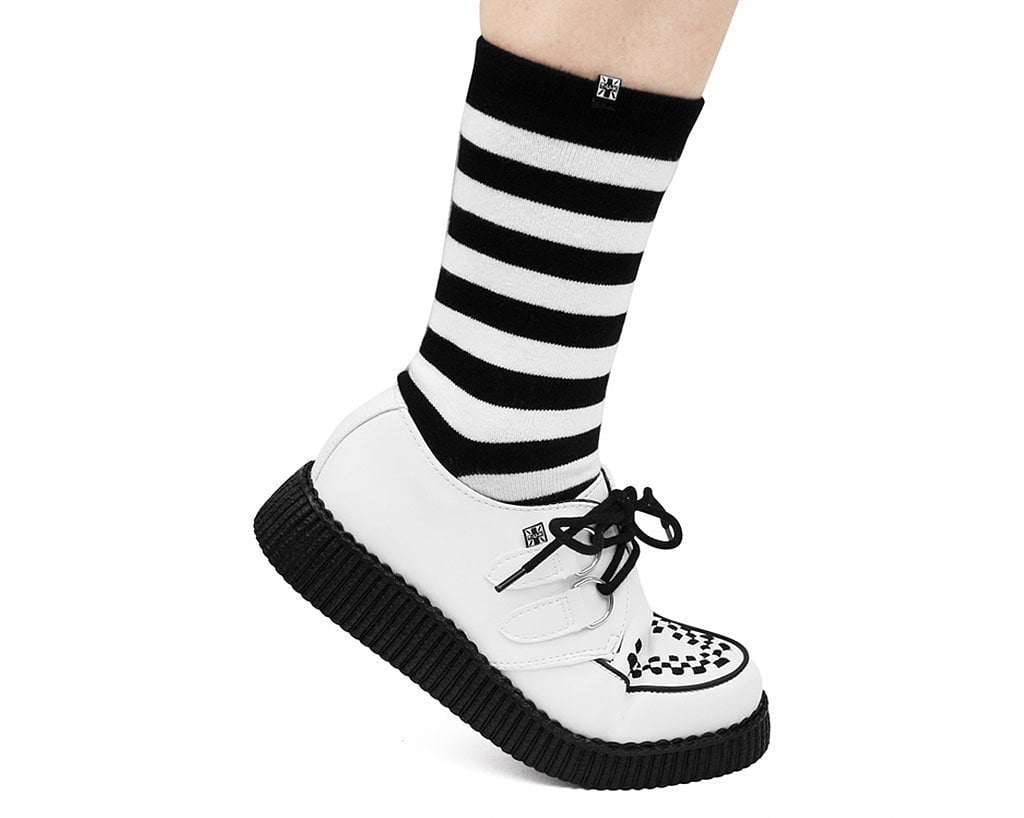 T.U.K. Shoes F9673 White TUKskin™ Viva Low Creeper