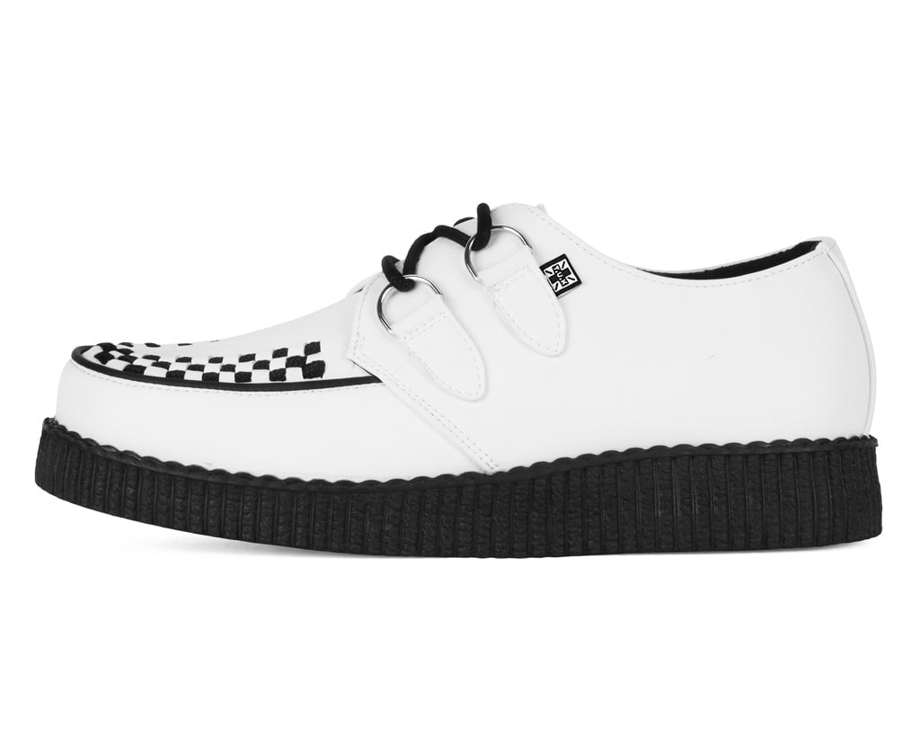 T.U.K. Shoes F9673 White TUKskin™ Viva Low Creeper