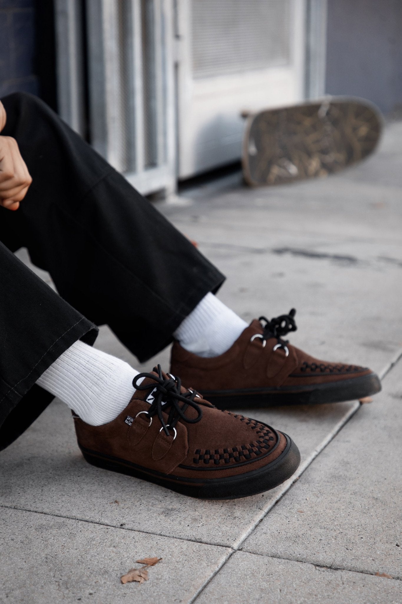T.U.K. Shoes A3433 Brown Suede Creeper Sneaker