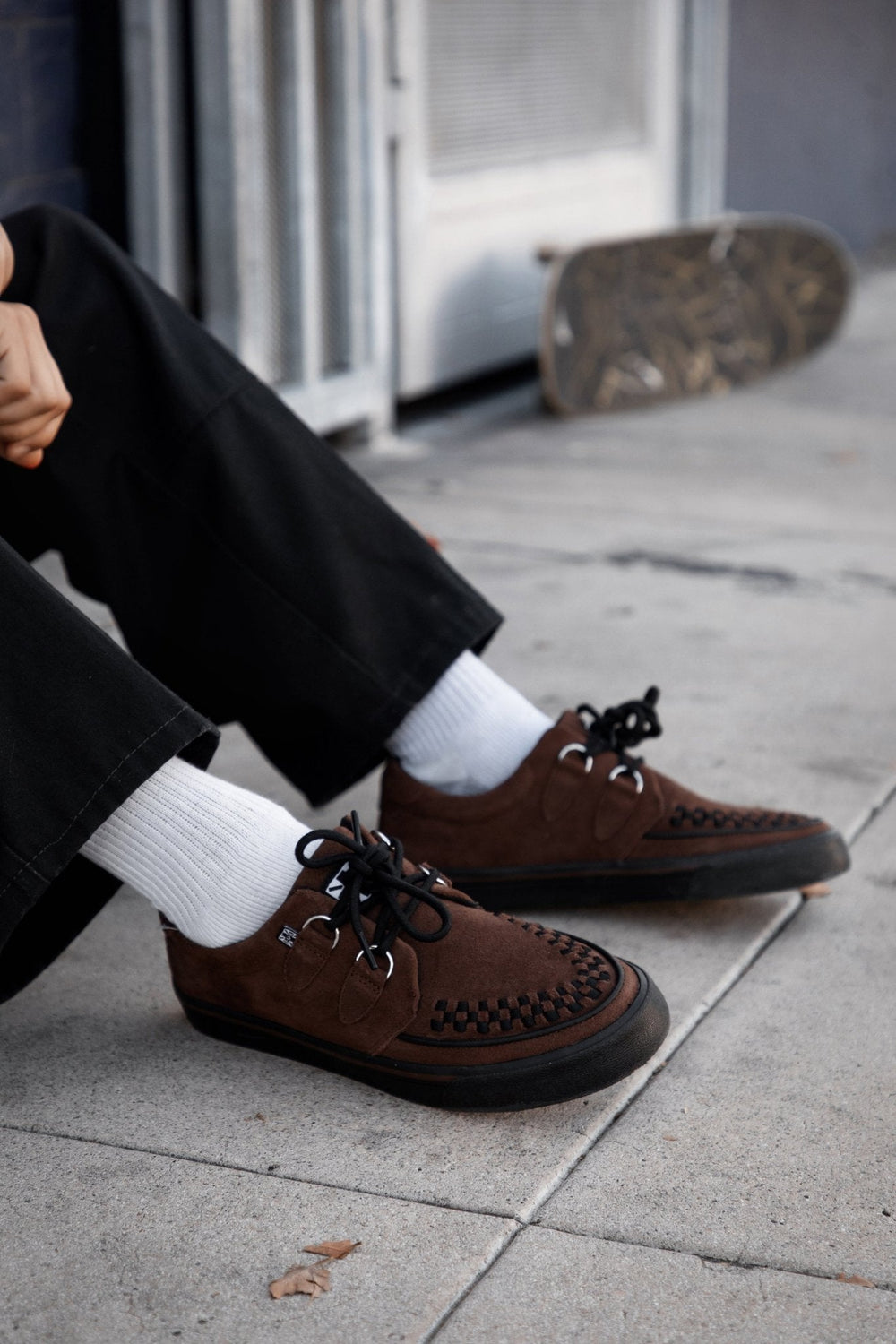 T.U.K. Shoes A3433 Brown Suede Creeper Sneaker