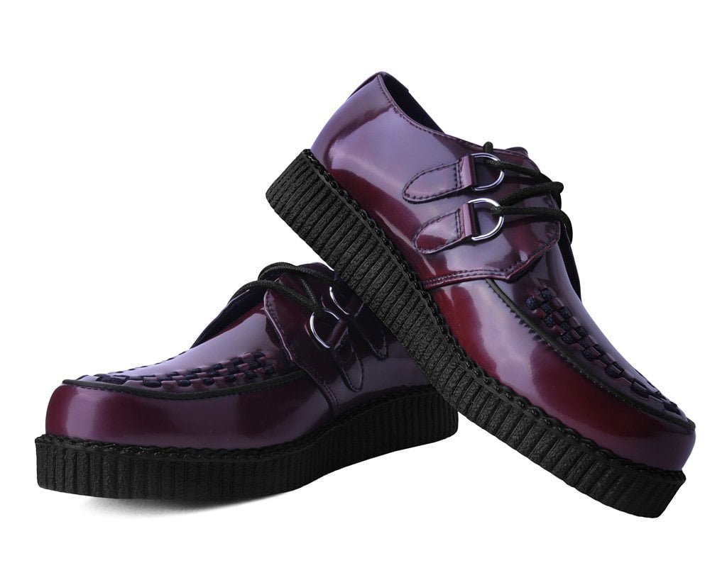 T.U.K. Shoes F9857 Burgundy Rub-Off TUKskin™ Viva Low Creeper
