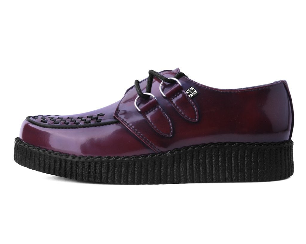 T.U.K. Shoes F9857 Burgundy Rub-Off TUKskin™ Viva Low Creeper