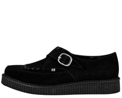 T.U.K. Shoes A8139 Suede Pointed Buckle Creeper