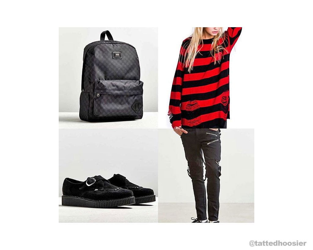 T.U.K. Shoes A8139 Suede Pointed Buckle Creeper