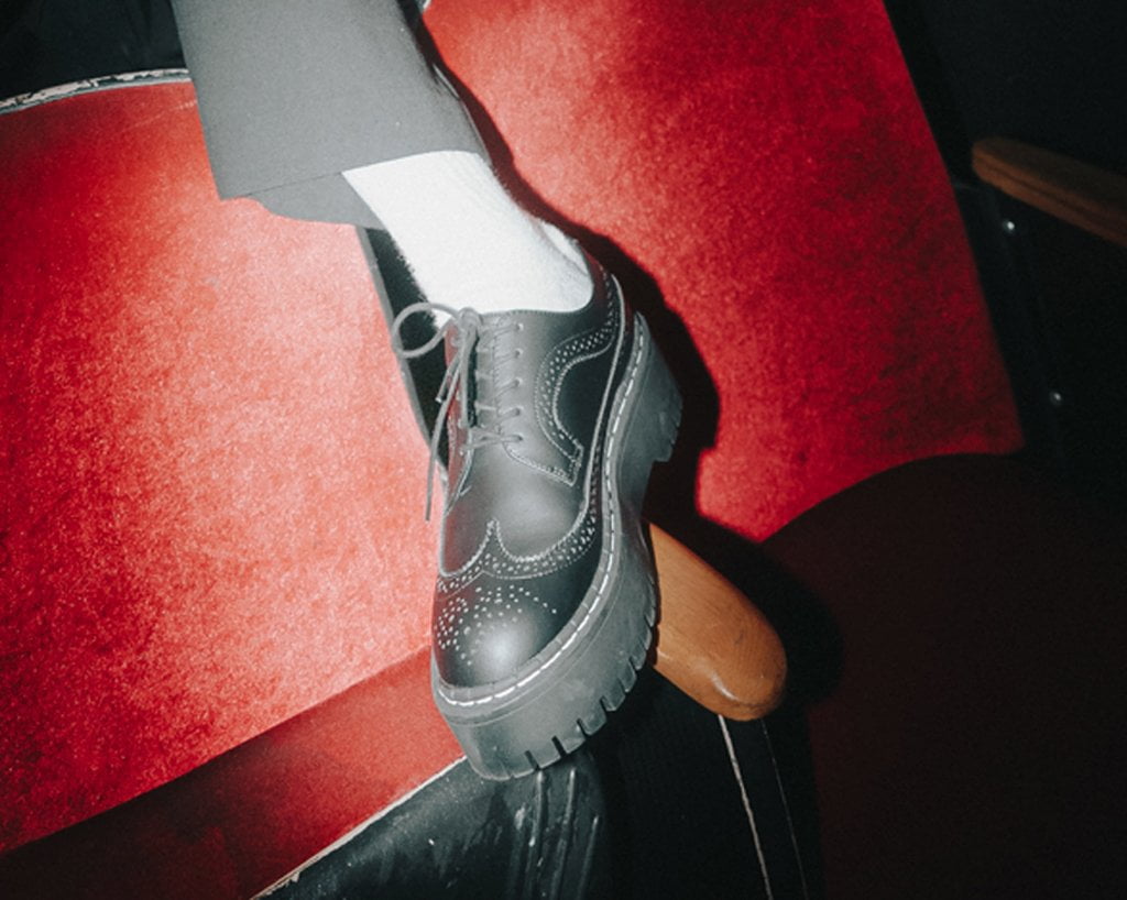 T.U.K. Shoes A9884 Black Double Decker Brogue
