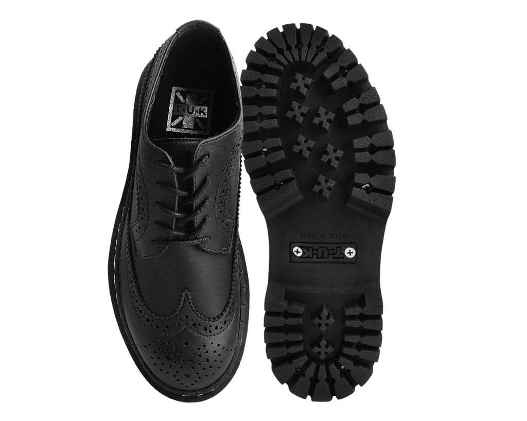 T.U.K. Shoes A9884 Black Double Decker Brogue