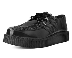 T.U.K. Shoes F9679 Black Patent Viva Low Sole Creeper
