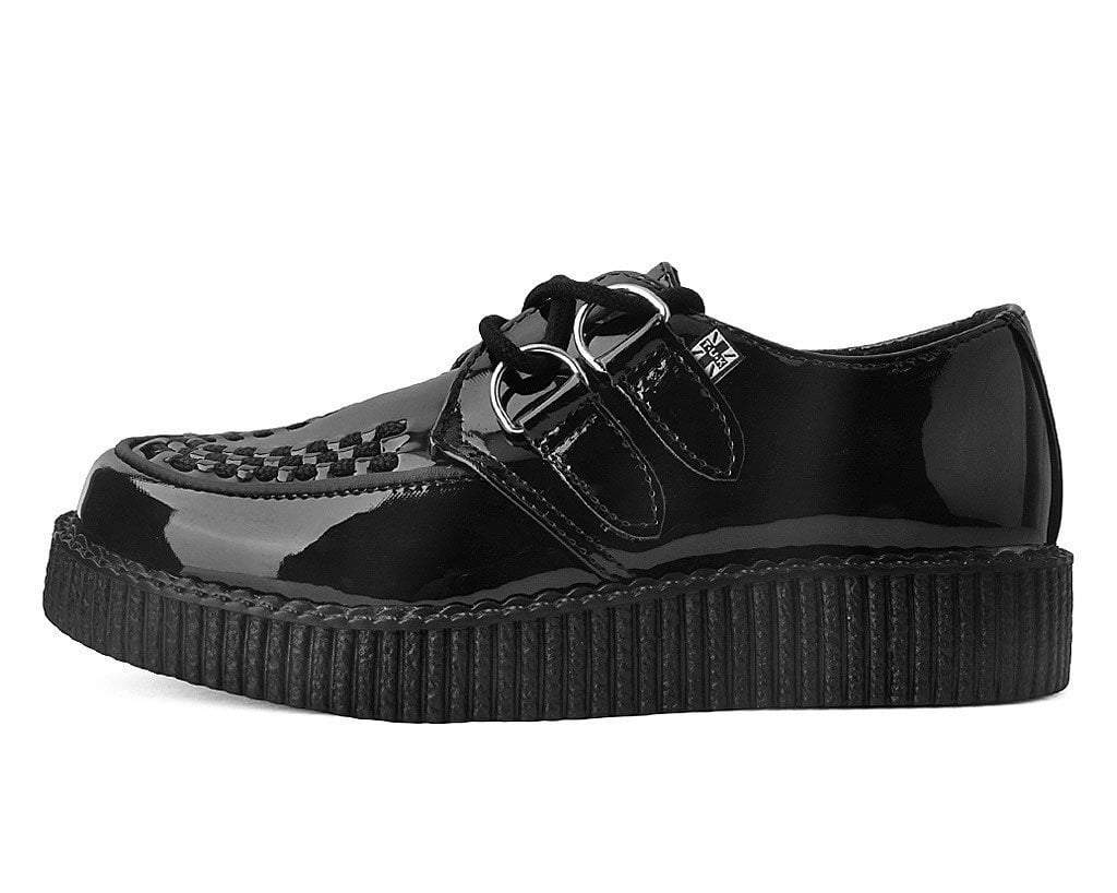 T.U.K. Shoes F9679 Black Patent Viva Low Sole Creeper