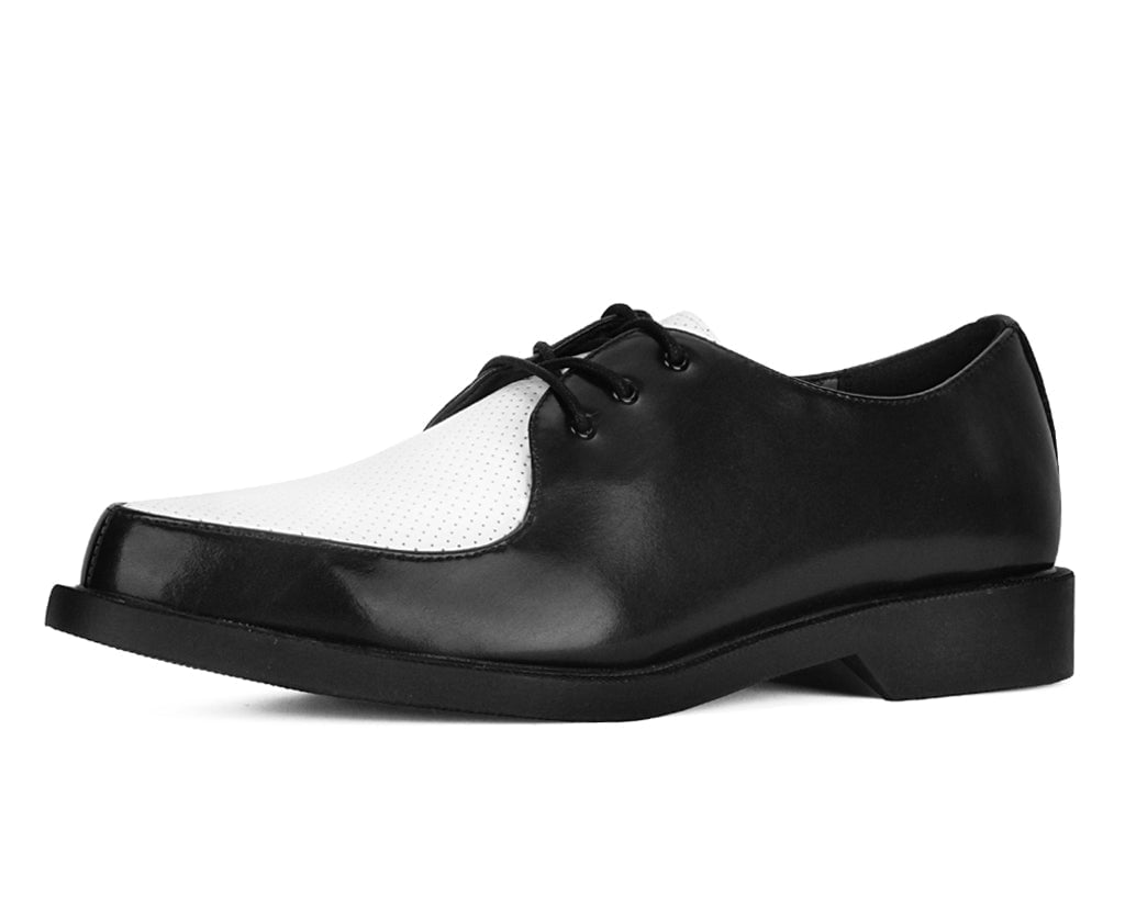 T.U.K. Shoes A3366 Black & White Pointed Jam Shoe