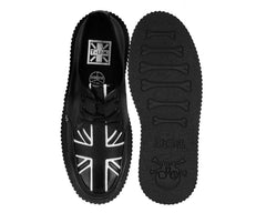T.U.K. Shoes G3391 Black Leather Union Jack Vintage Mondo Creeper