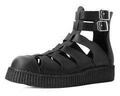 T.U.K. Shoes V9577L Black TUKskin™ Gladiator Viva Low Sandal